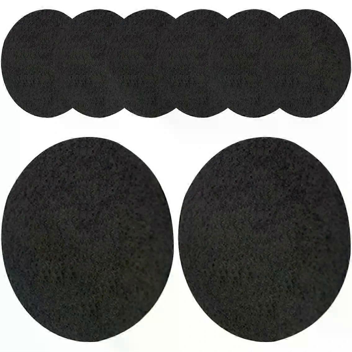 Burner Fireproof Mat 8pcs round Black Heat Resistant Pad