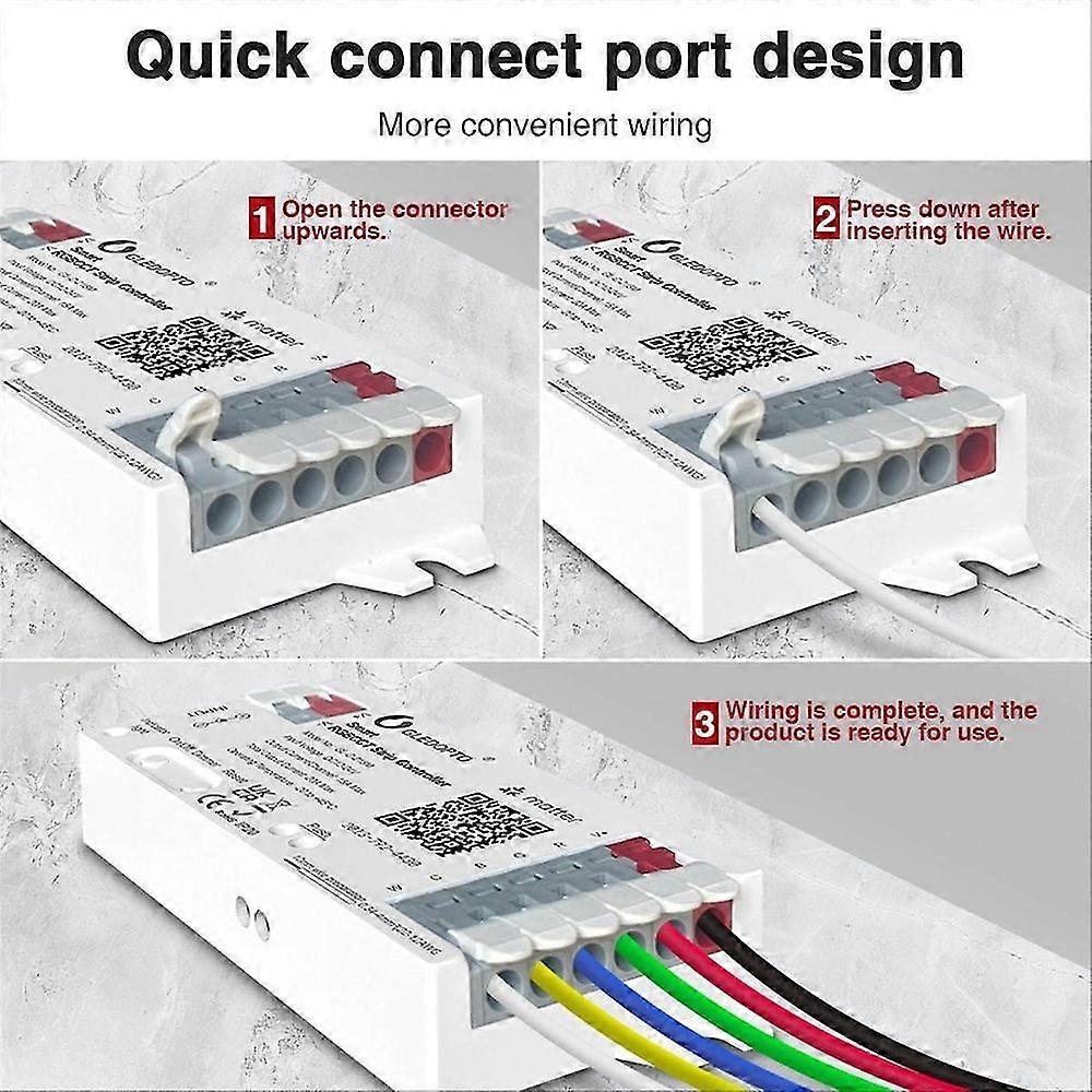 WiFi Matter RGBCW Light Strip Controller, Compatible with Google