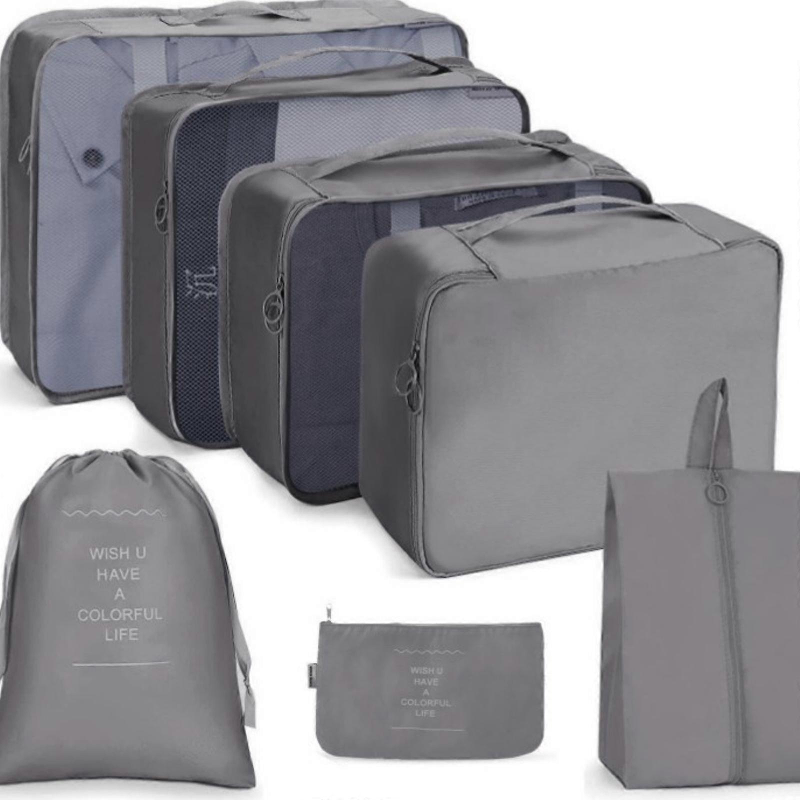 7 Pieces Space-Saving Packing Cube Set | reliable zip Closures, Lightweight