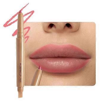 Waterproof Plum Lip Liner Pencil with Silicone Smudger, Long Lasting Creamy Matte Finish-ab