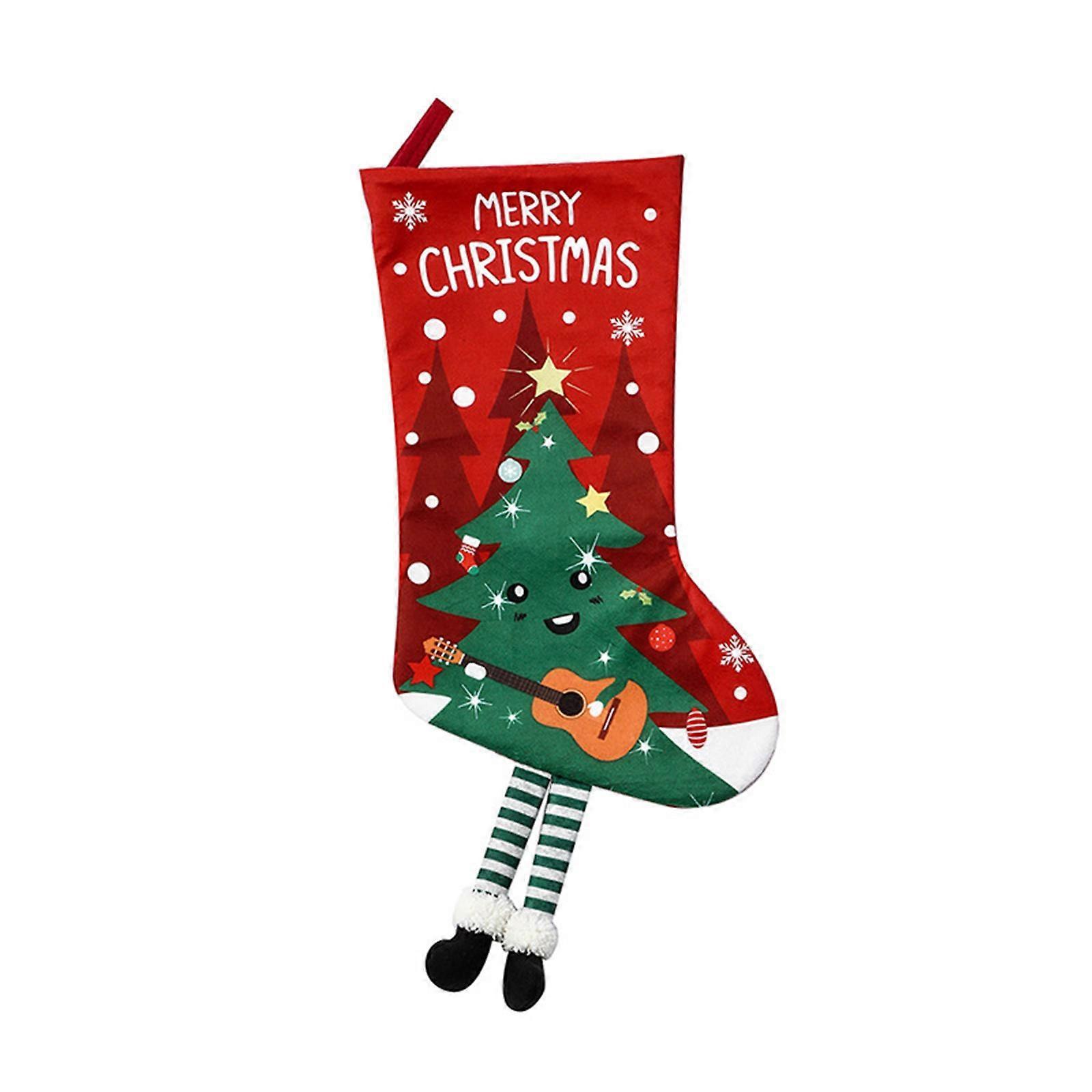 Tree-Themed Christmas Stocking Bag