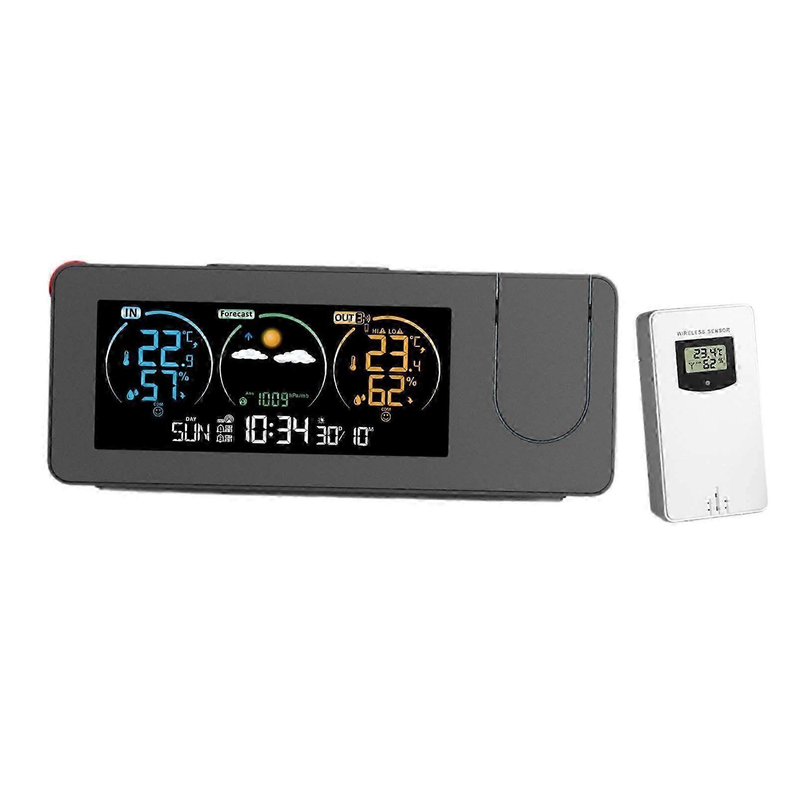 Weather Station with Projection Alarm Clock Versatile