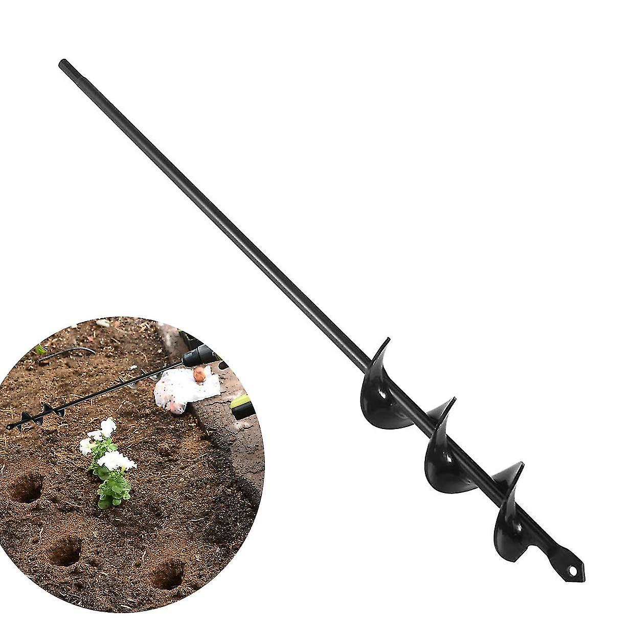 Garden Auger Bit 4x45cm, Practical Planting Tool Spiral Garden Drill Bit
