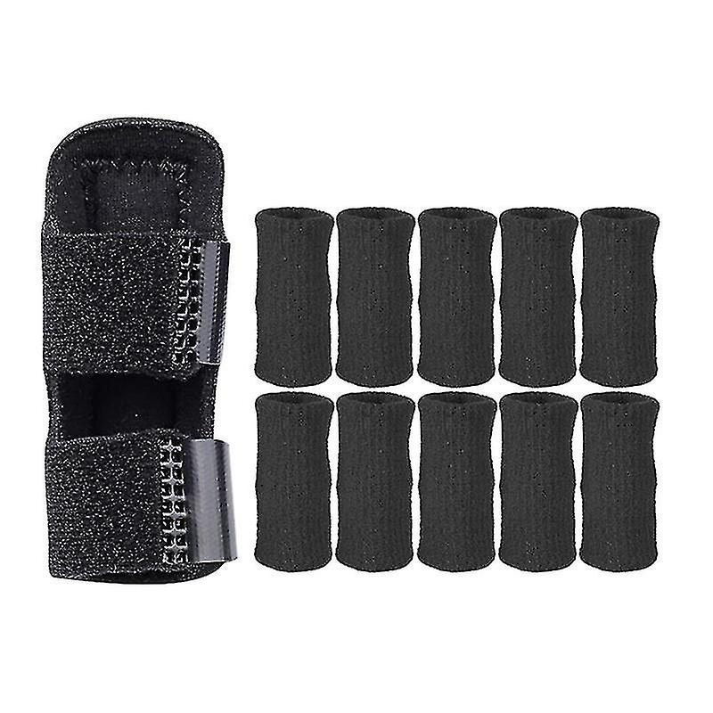 Adjustable Finger Support Splint 10pcs Breathable Knitted Finger Guard Sleeve