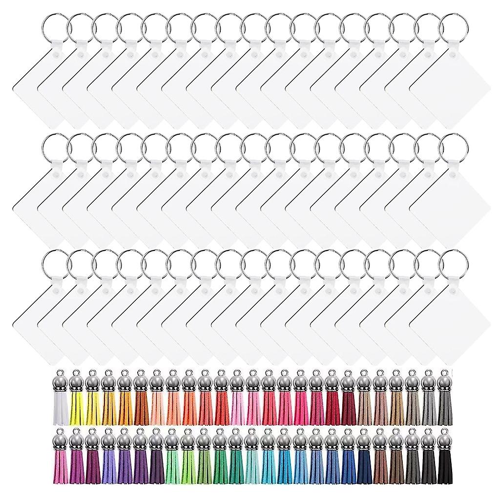 200Pcs Keychains Ornament-Tag Heat Transfer Double-Side Sublimation Blanks