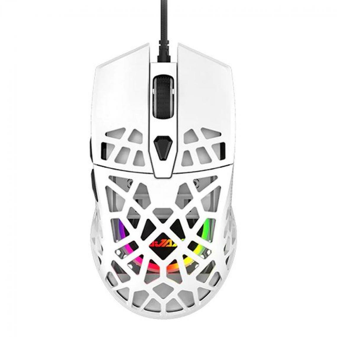 Lightweight, Symmetrical, Ergonomic, Rgb Backlit, 6 Speed, 6200 Dpi Gaming Mouse | Mouse (white)