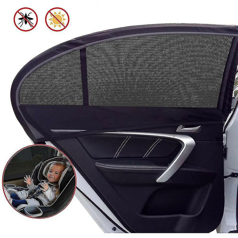 2x Universal Car Sun Mesh Blind Rear Window Uv Protector Sun Shade High-quality