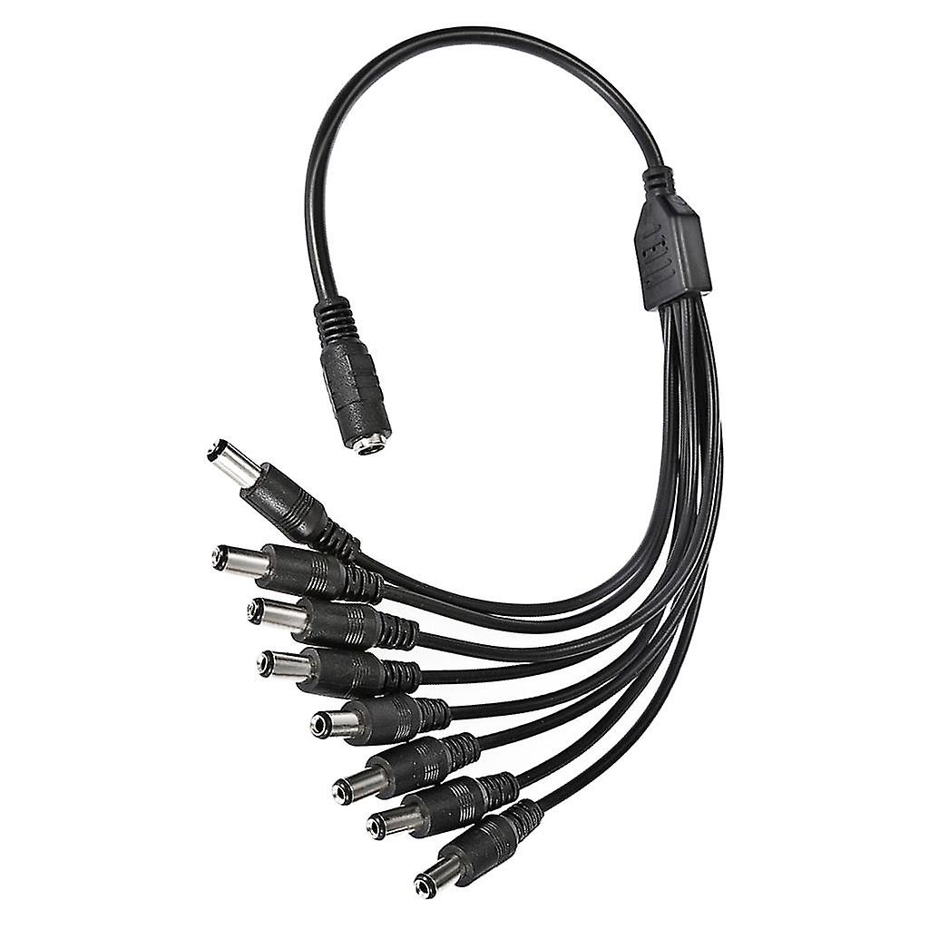 DC 1 to 8 Power Splitter Cable Cord Adapter 12v For CCTV Camera