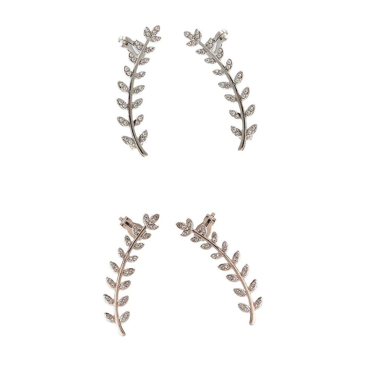 Earrings Ear Studs Rose Gold and Silver