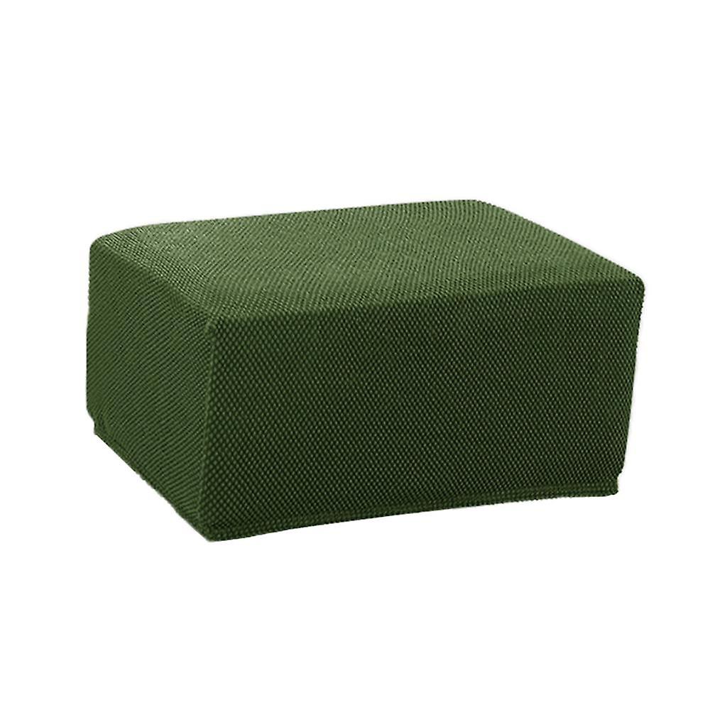ジャカード収納オットマンカバーフットスツールスリップカバープロテクターグリーン