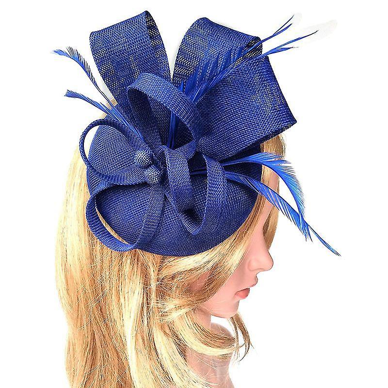 Faux Linen Headwear Jockey Ball Feather Hairpin Hair Accessories Bridal Veil Guest Wedding Headdress