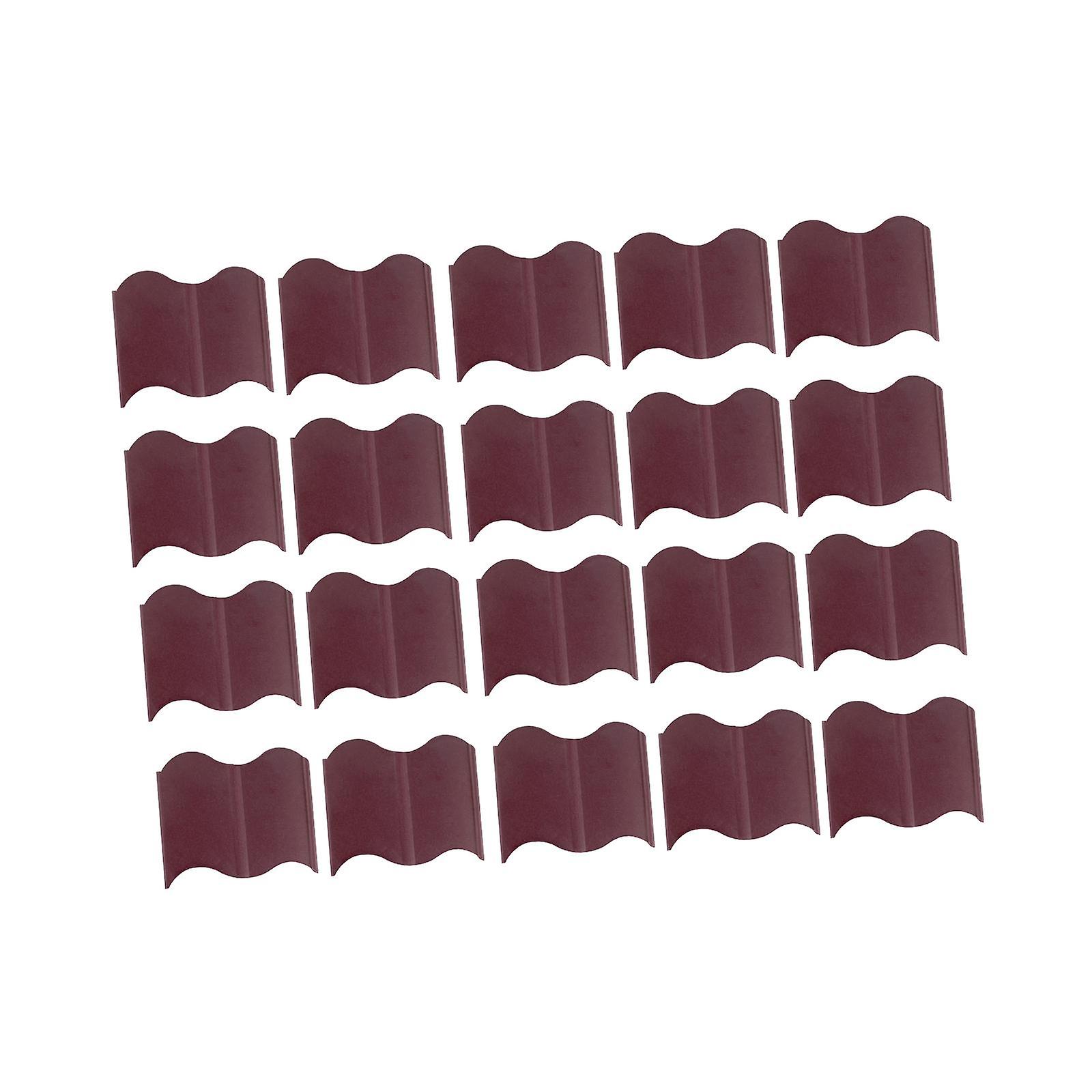 20Pcs Landscape Edging Border Interlocking Landscaping Edging for Yard Patio Red