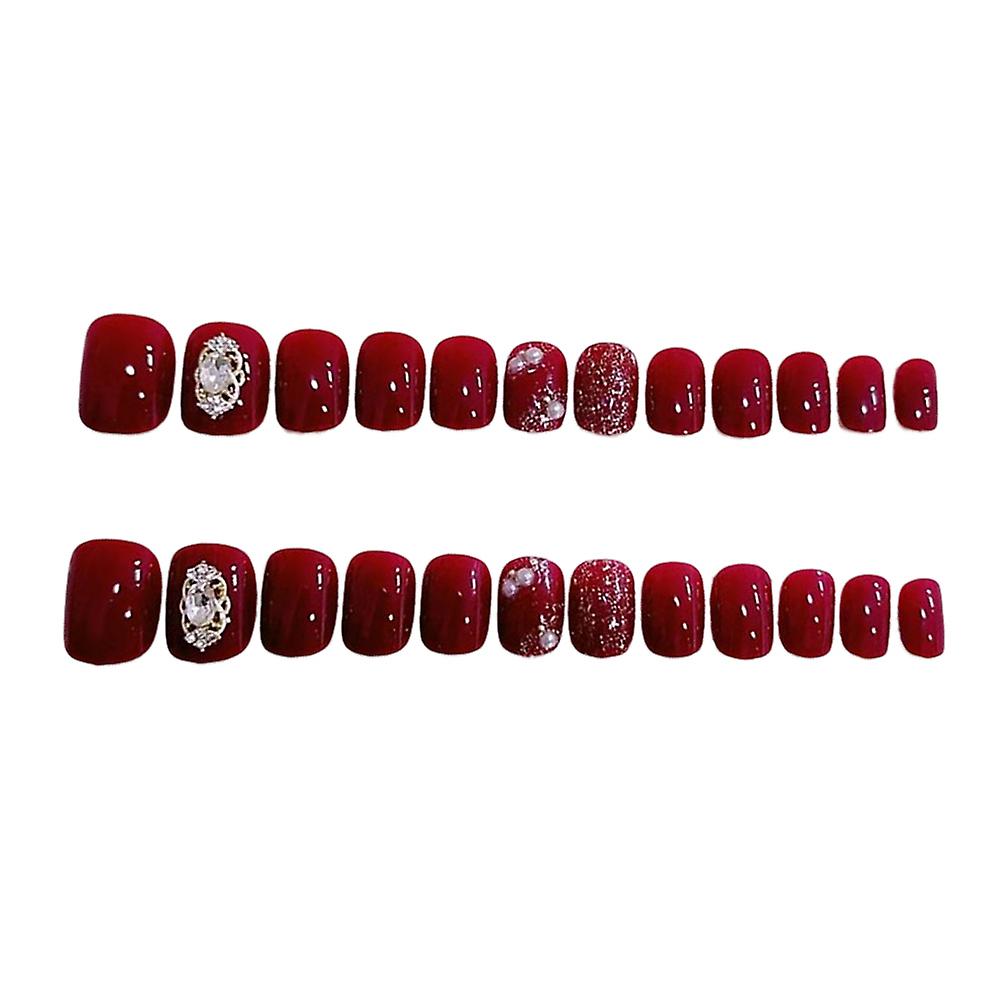 24 Pcs False Nail Polish-free Various Sizes Nail Sturdy Material