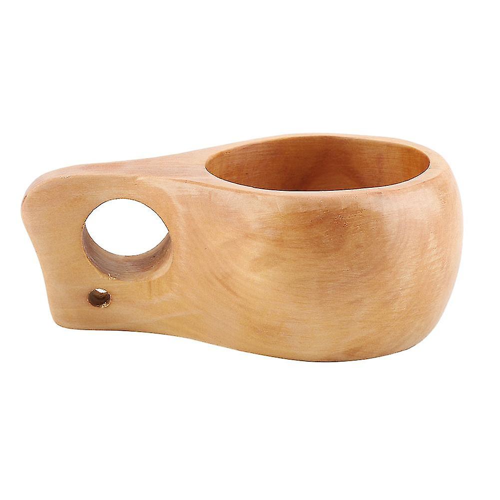 Wooden Tea Coffee Mug Portable Natural Wood Cup with Handle (#2)
