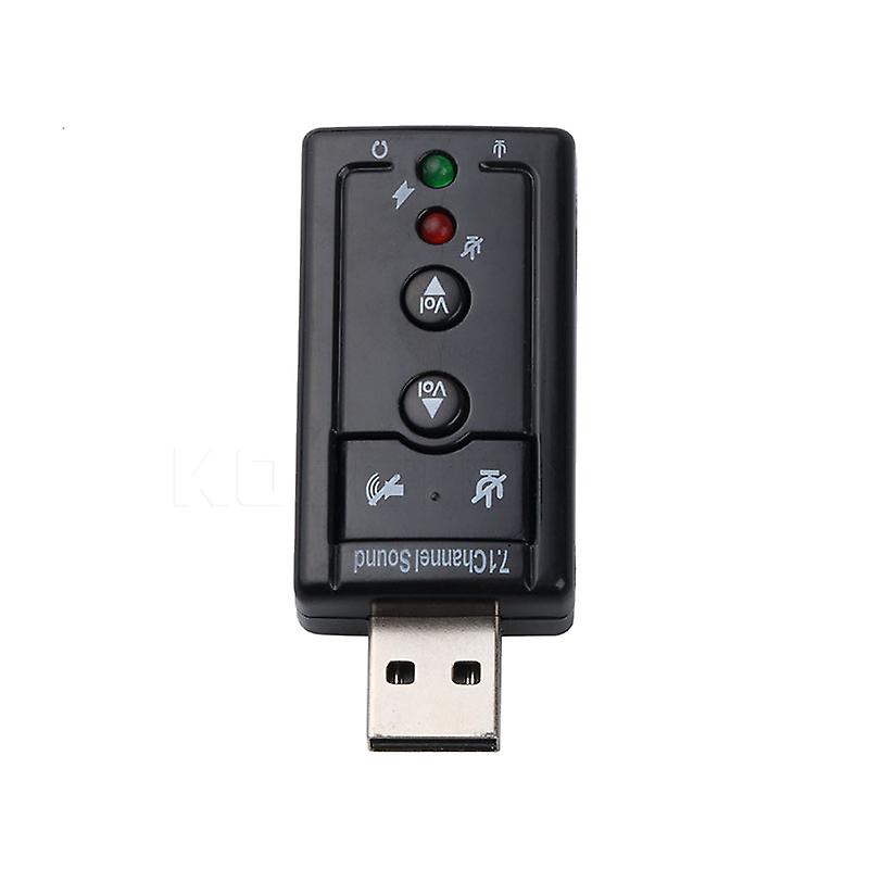 Virtual 7.1 Channel Sound Card External Usb 2.0 Audio Mic Speaker Adapter Microphone Stereo 3.5mm Jack Headset Sound Card