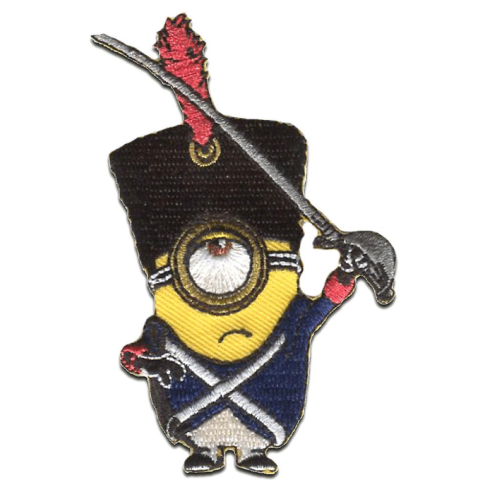 Patch / iron-on patch - MINIONS Me – Despicable Me "STUART SOLDIER" - black - 5x8cm - Iron-on patches