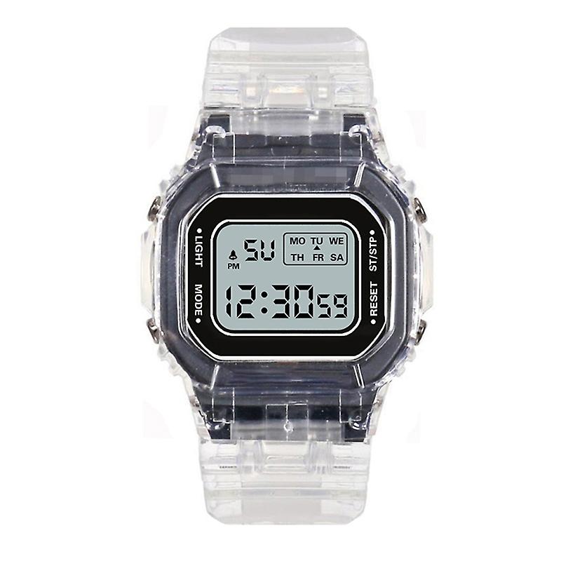 Simple Transparent Case Waterproof Luminous Electronic Watch