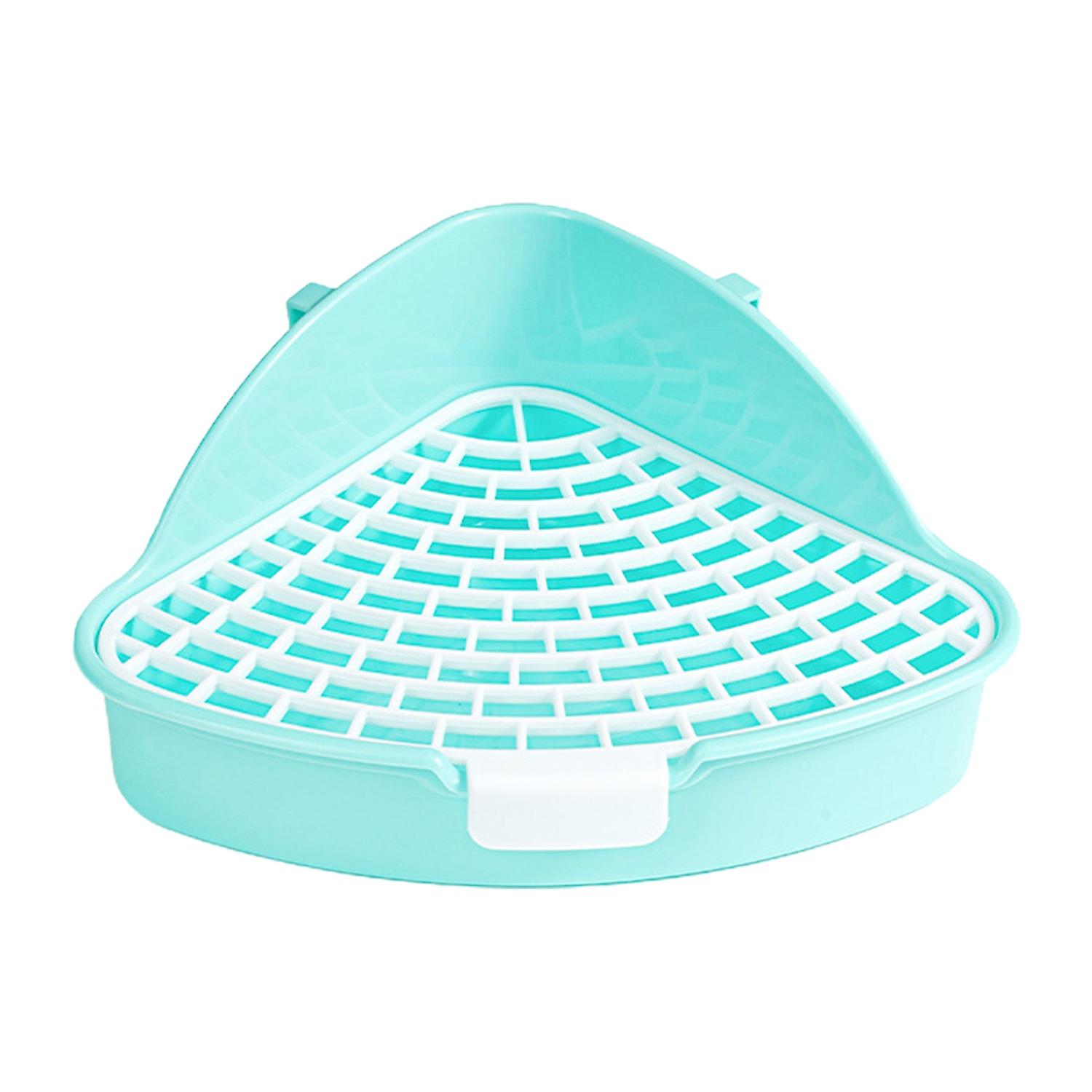 Pet Toilet Convenient Rabbit Litter Box Easy to Clean Large Hollowed-out Triangular Area Small Anima