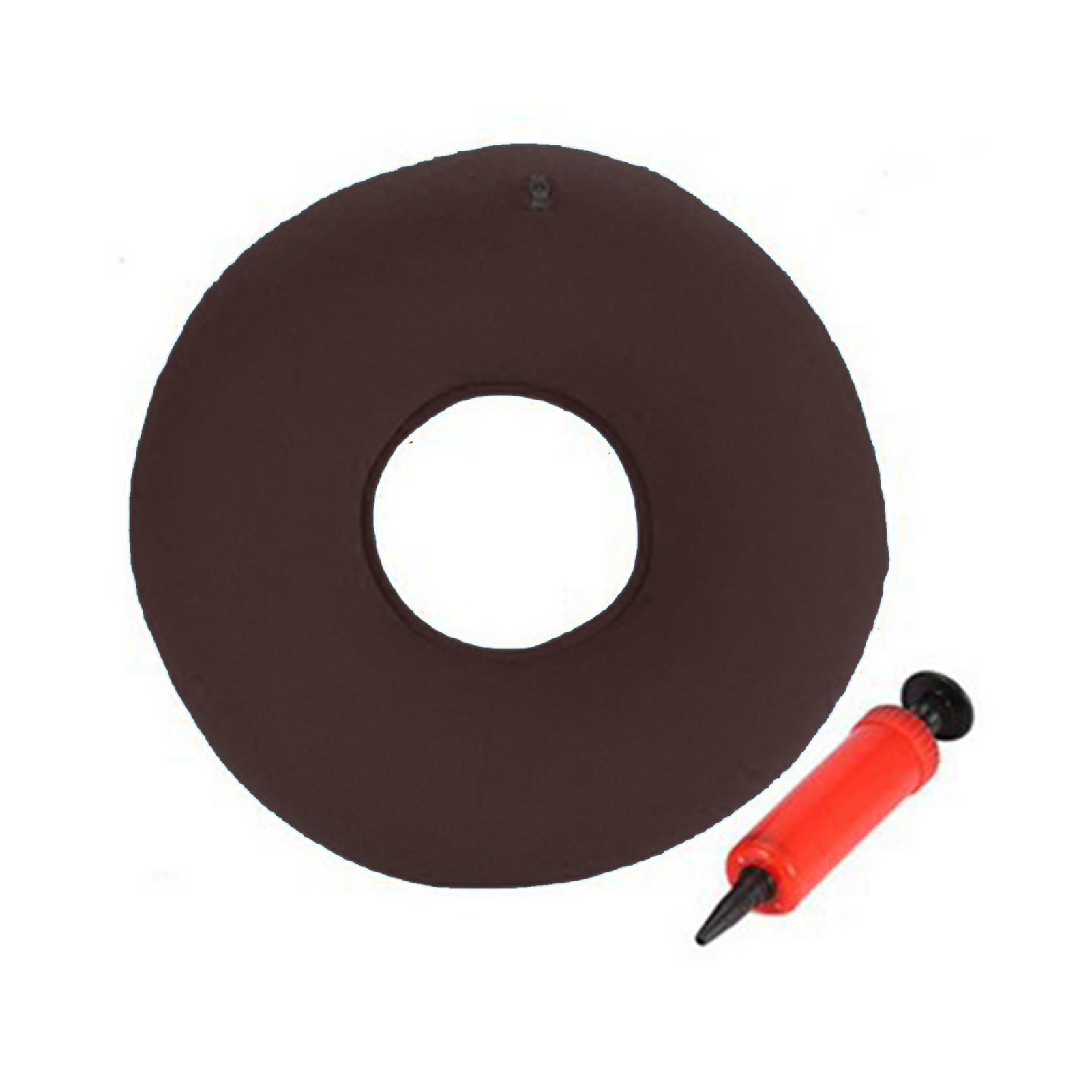 Inflatable Donut Cushion Thicken PVC Round Shape Prevent Bedsore Leakproof Wheelchair Stool Chair CushionCoffee