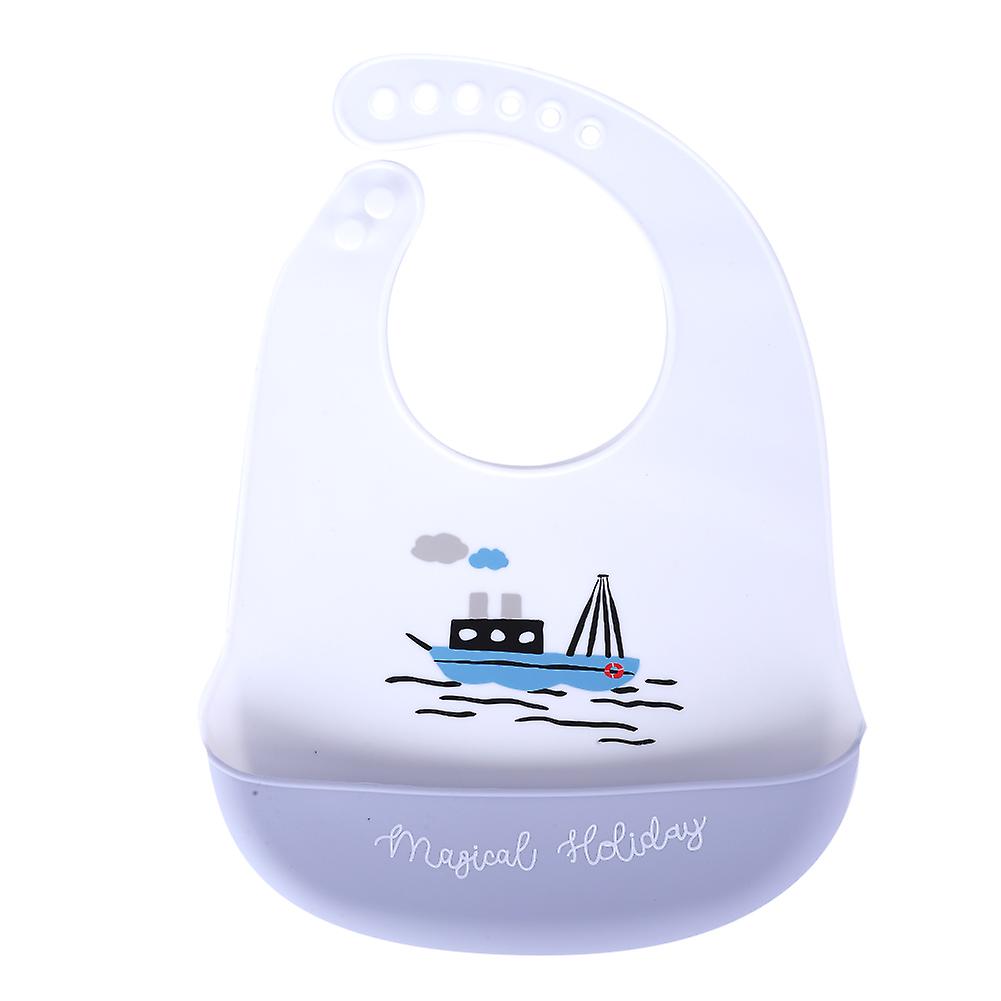 Bavoir en silicone pour bébé, motif dessin animé, portable, réglable, mignon, serviette pour manger de la salive, n° 5