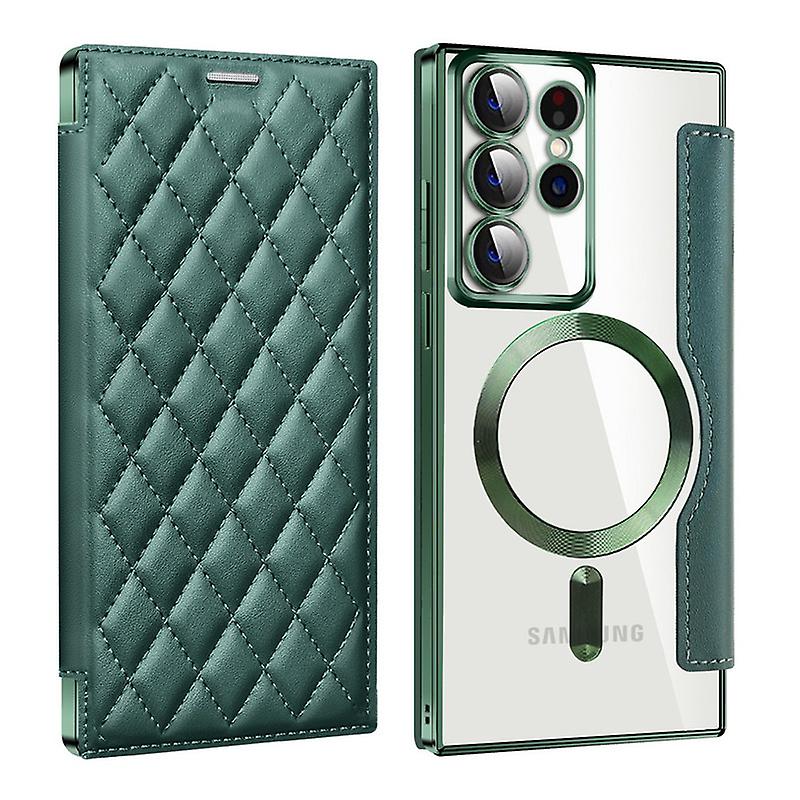 For Samsung Galaxy S24 Ultra Leather Case, [compatible With Magsafe]shockproof Protective Mobile Phone Case
