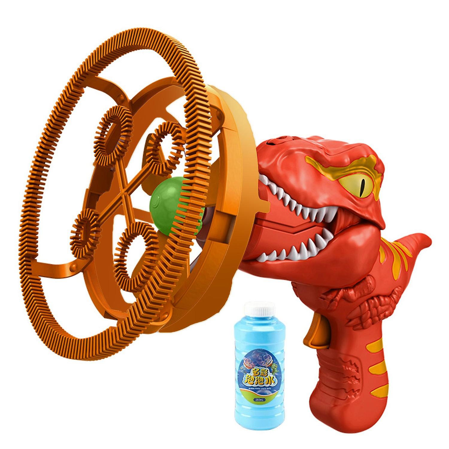 250ml Bubble Machine Double Layer Creative Novel Hand-Held Safe Gift ABS Dinosaur Fan Bubble Blower