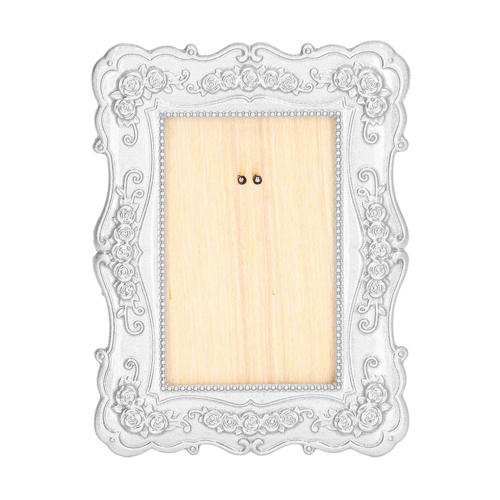 DIY 1:12 Scale Miniature Photo Frame - Silver Dollhouse Decor Accessory