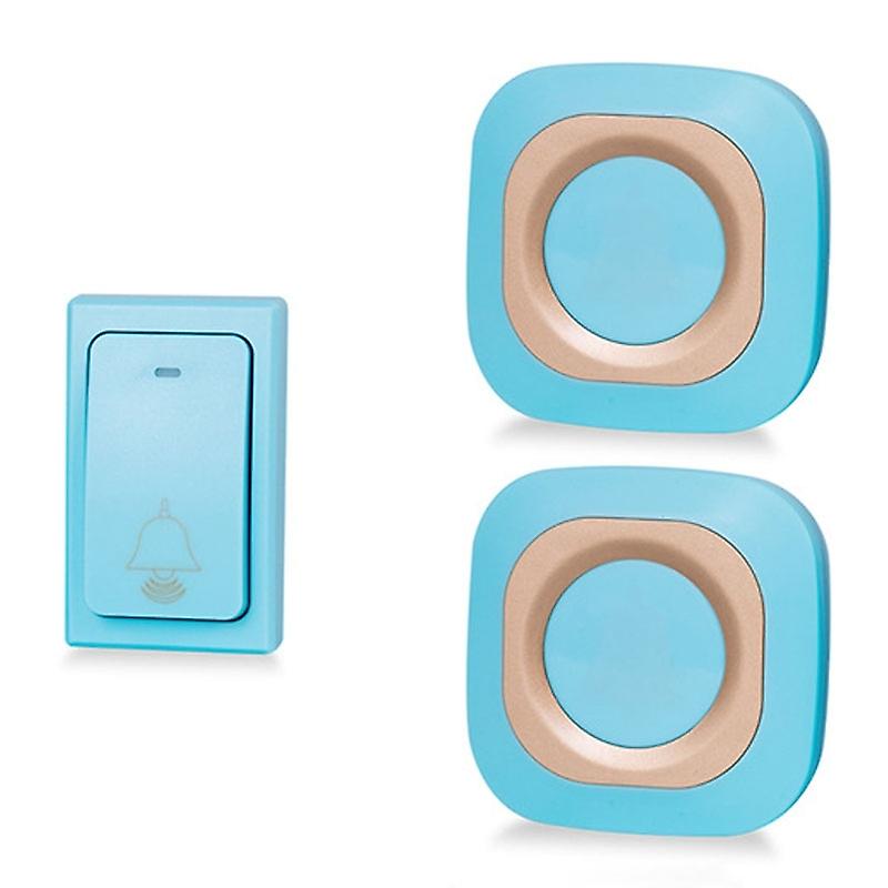 Flash Smart Wireless Doorbell 1 For 2 Blue