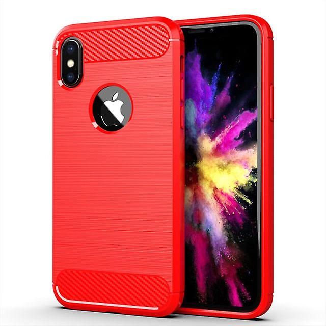 Durable Soft Protective Shell Case for Apple iPhone XS - Red