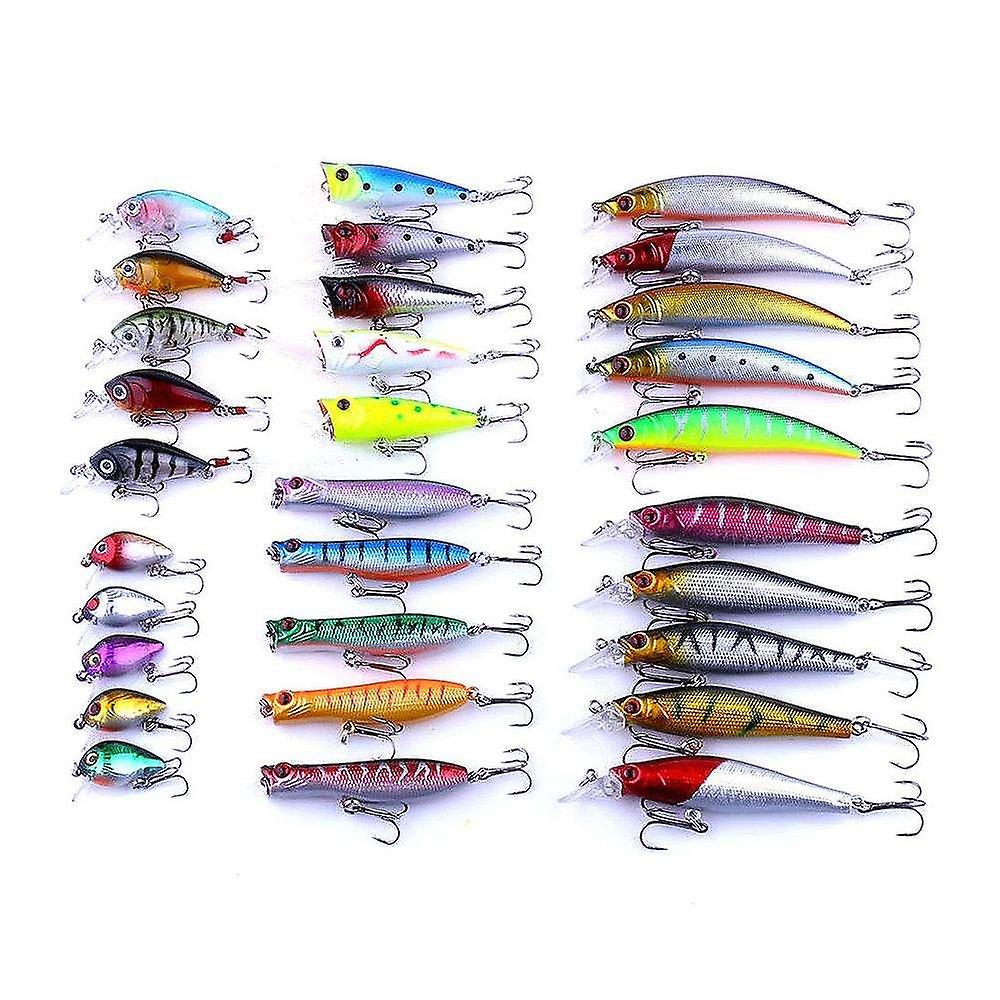 30pcs ψάρεμα δέλεαρ ταλαντεύεται, Minnow μικτή, Κλώστης