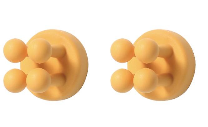 Silicone Toothbrush Holders - 2pcs Adhesive Razor Hooks Wall Mounted for Hanging Towel Key Socket C