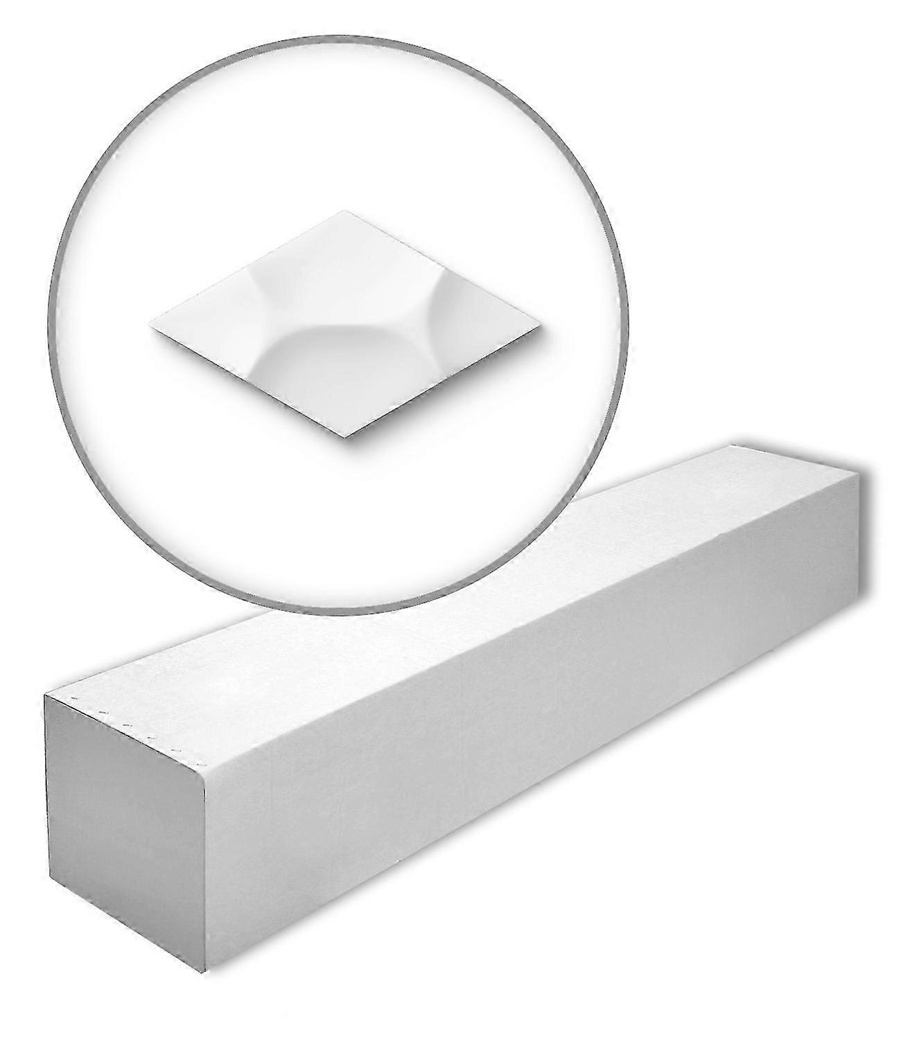NMC 6 x 3d wall panel RAY-box 0.54 square meter ARSTYL Rigid polyurethane foam 55 cm white pre-primed Butt joint areas must not be glued or grouted. G
