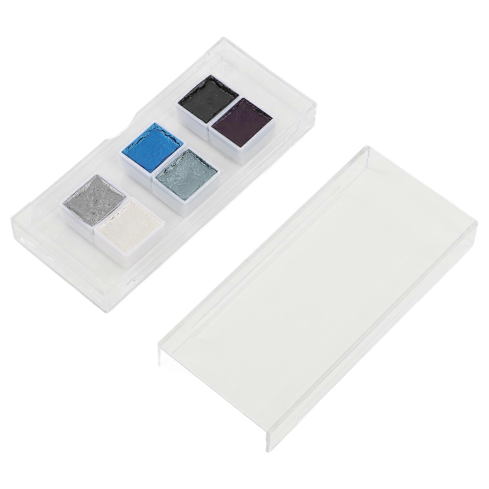 Watercolor Paint Set High Concentration 6 Pearlescent Color Portable Safe Water Coloring Paint Kit For Card Making