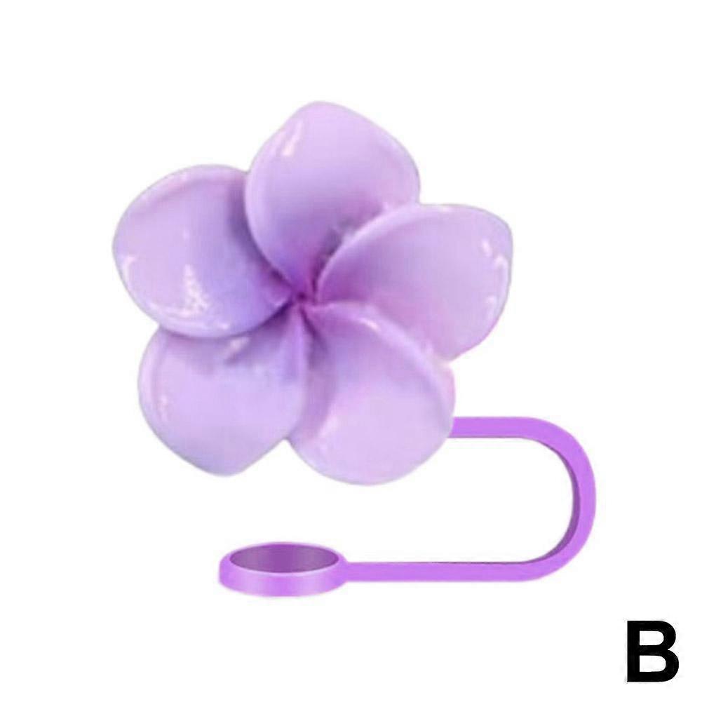 1/6pcs New small fresh silicone straw cap plumeria dust plug