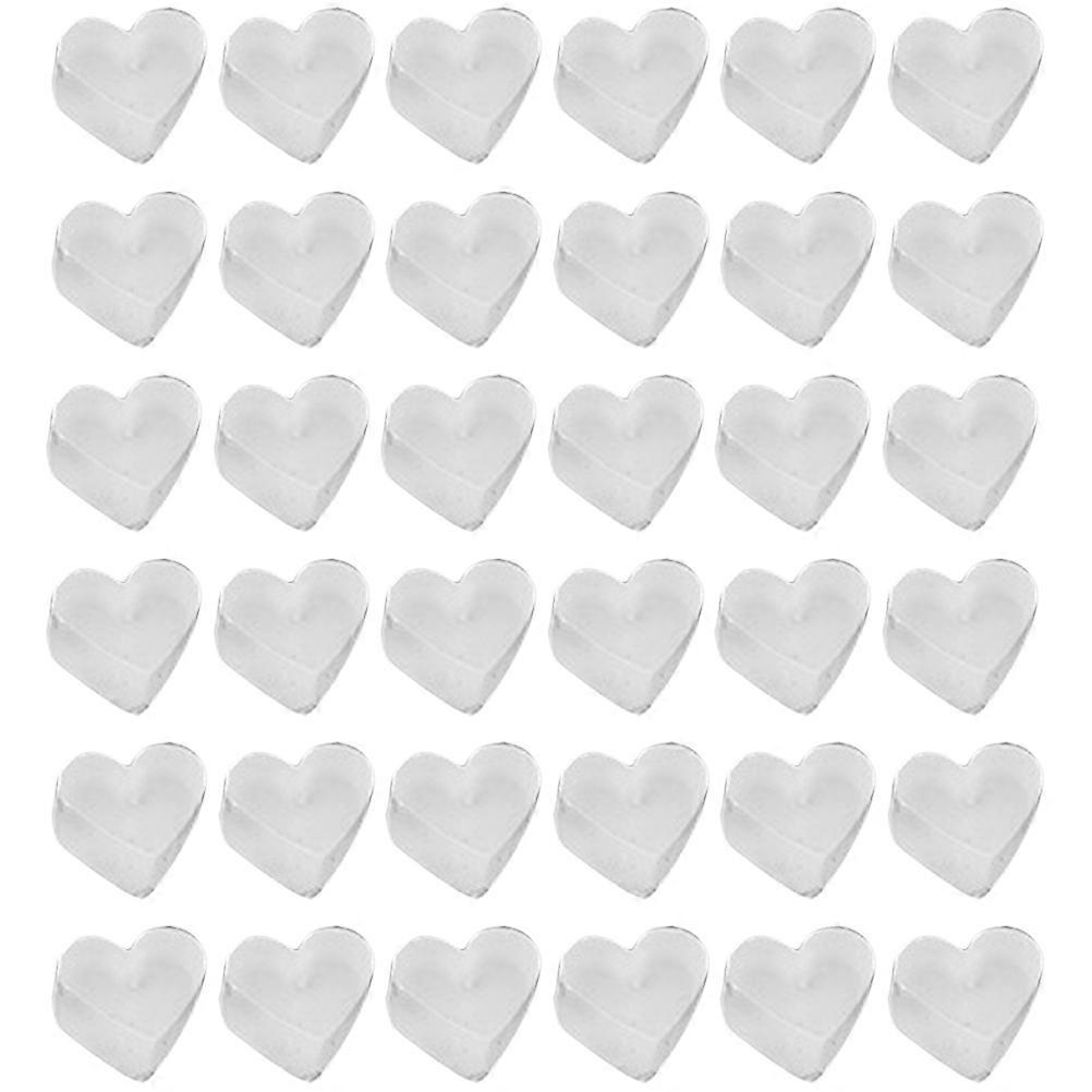 100 قطعة على شكل قلب واضح القرط ظهور سيليكون القرط ظهور سدادات لأقراط المجوهرات DIY