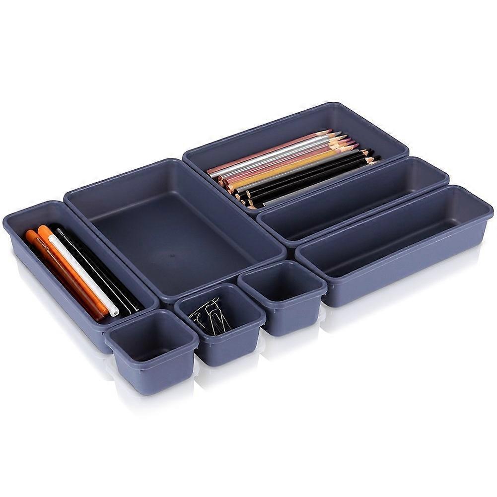 Set of 8 drawer organizers in three sizes, connectable