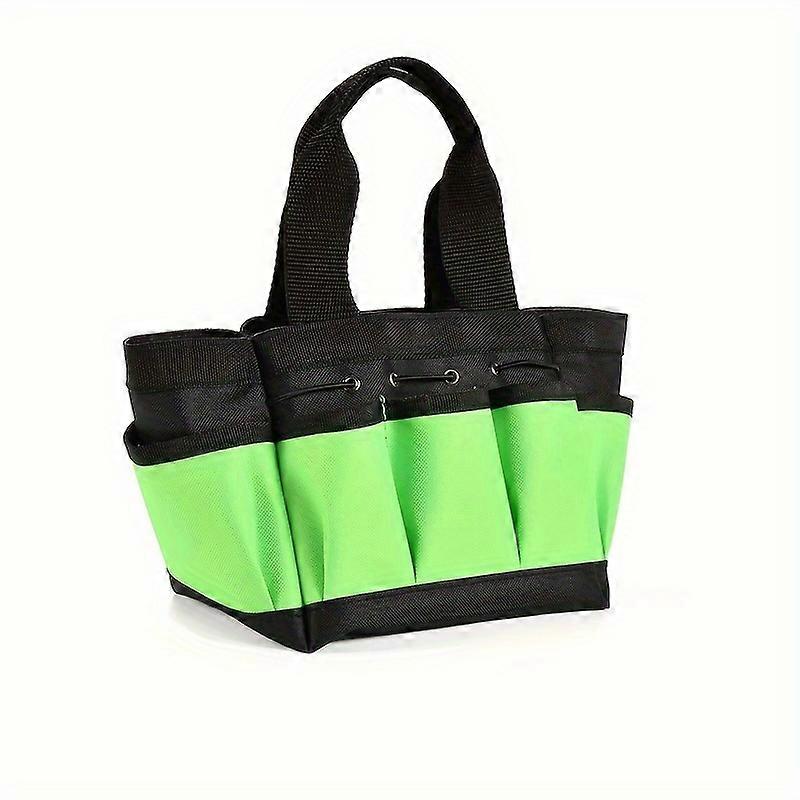 1 Pack, Heavy-Duty Fabric Garden Tote, Large Capacity Multi-Purpose Tool Organizer With Waterproof Inner Layer, Gardening Bag With Sturdy Handles, 7.1