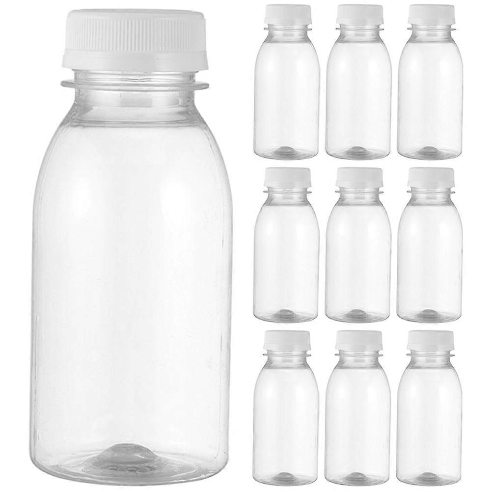 12pcs Empty Drinking Bottle Multi-functional Milk Juice Storage Bottle Refillable Beverage Bottle