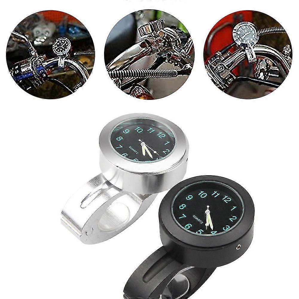 Motorcycle Waterproof Handlebar Clock Universal 7/8"-1" Handlebar Mount Watch