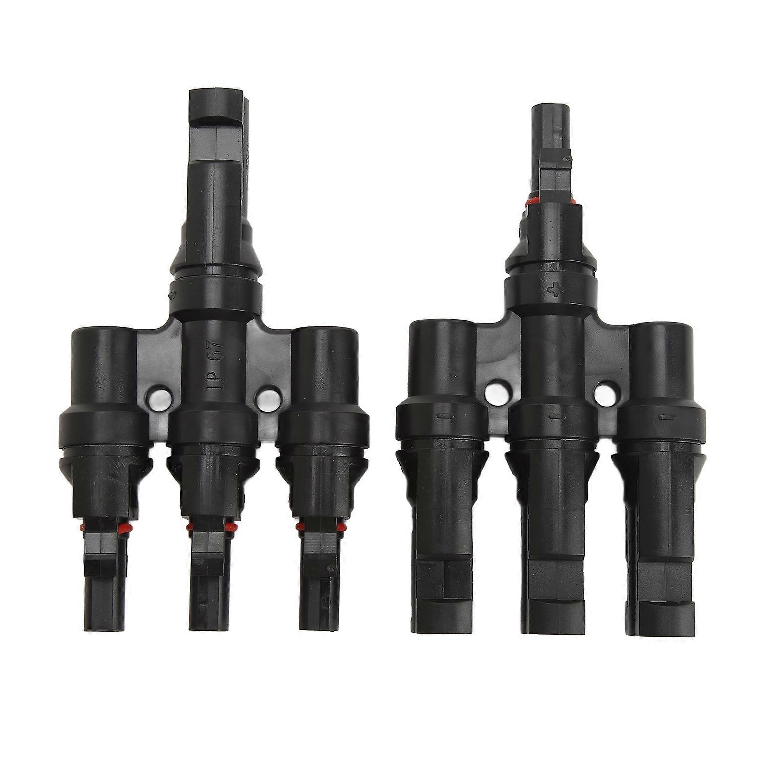 Pv Solar Branch Connectors 1 To 3 Waterproof High Current Carrying Capacity Solar Panel T Branch Connector For Parallel Connection