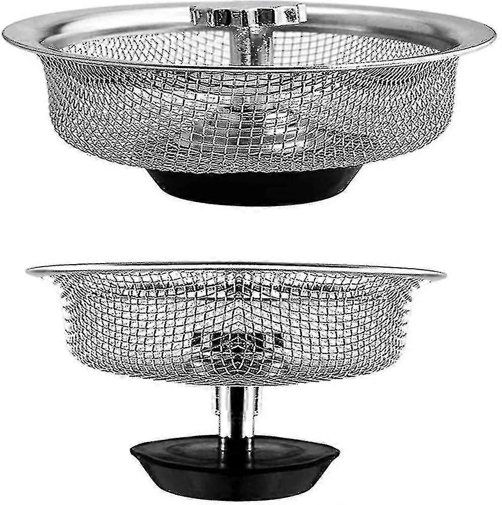 Stainless Steel Kitchen Sink Strainer 2 Pcs