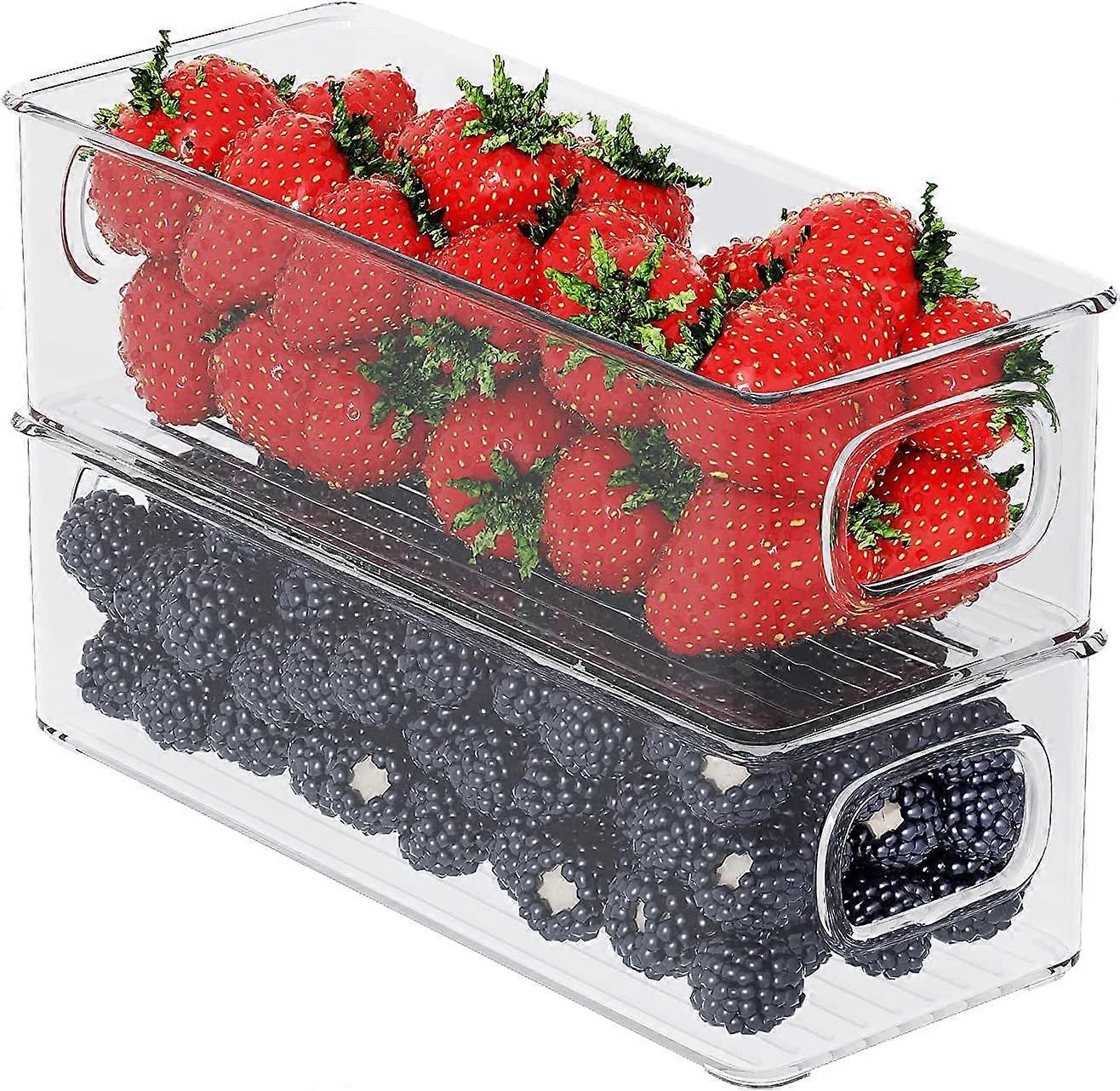 Set of 8 fridge organizer, stackable storage box