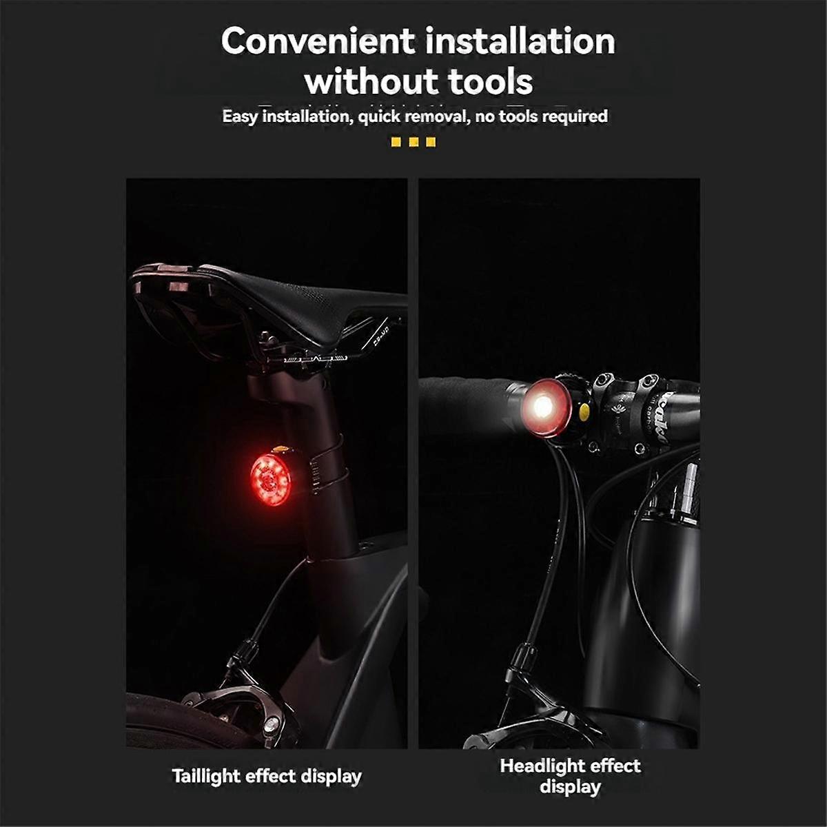 Bicycle Smart Brake Rear Light LED Bicycle Taillight USB Rechargable Cycling Equipment