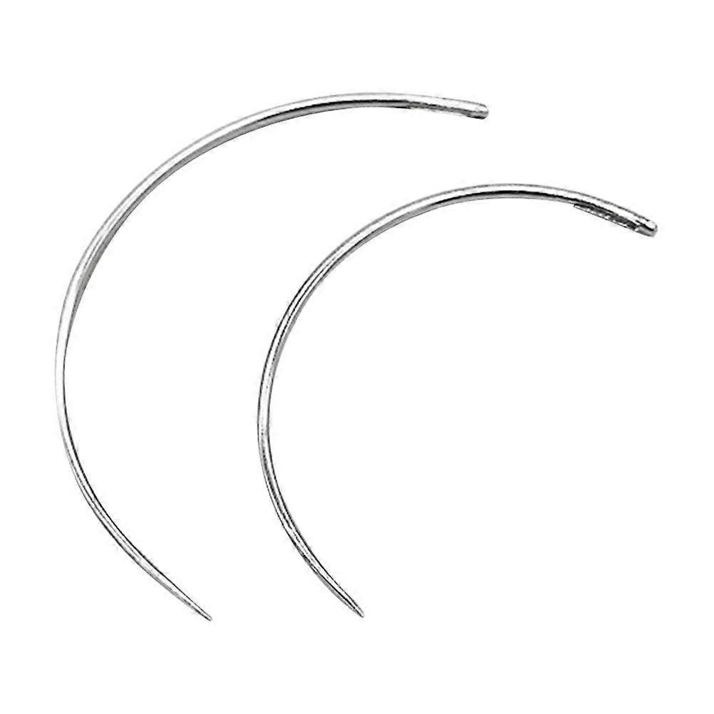 Lot de 50 aiguilles courbées de type C pour tissage, couture à la main, cuir (2,0 pouces + 2,5 pouces)