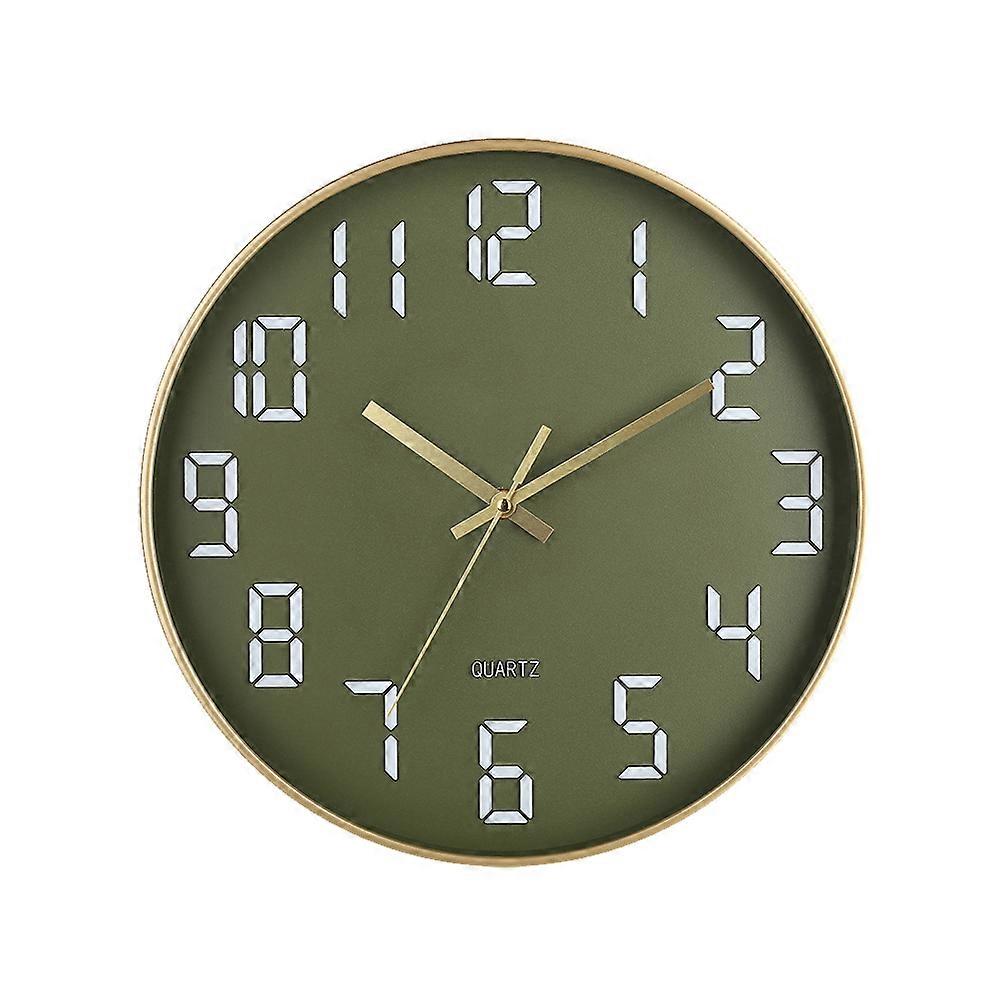 Silent wall clock, 12-inch high-quality Shi Ying battery operated round wall clock