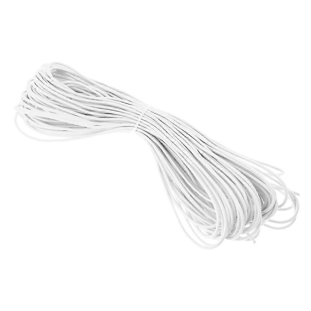 3mm Elastic Round Bungee Rope Shock Cord Tie Down Boats Trailers 30m White