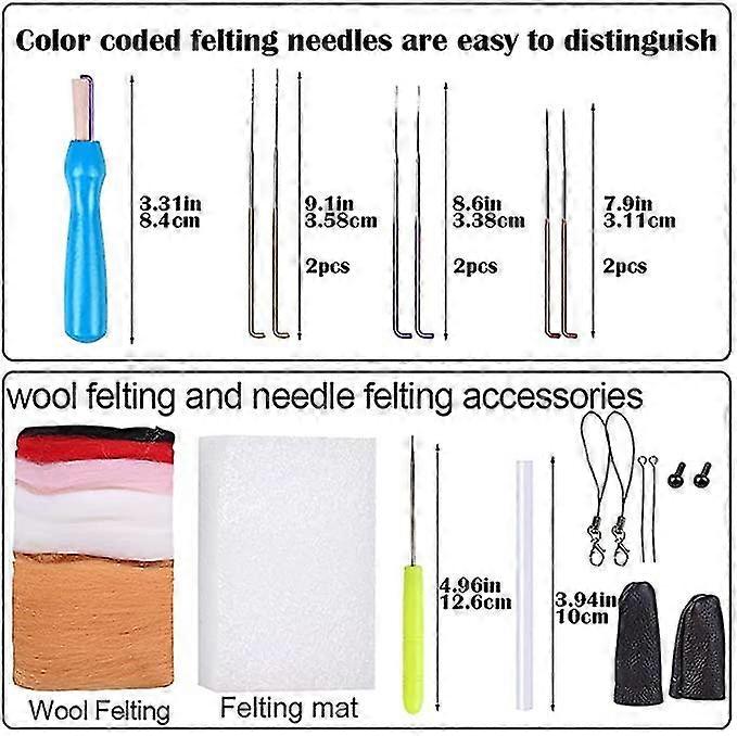 Needle Felting Beginner Kits Felt Animals Wool Felting Kits Complete Needle Felting Tools And Supplies For Diy Felting Starters And Kids