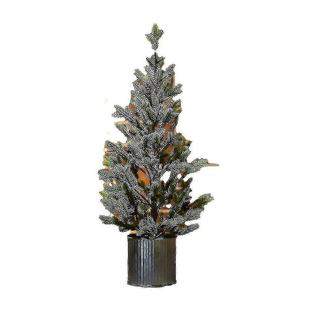 Artificial Mini Christmas Tree, Premium Flocking Xmas Desk Decor, F Style