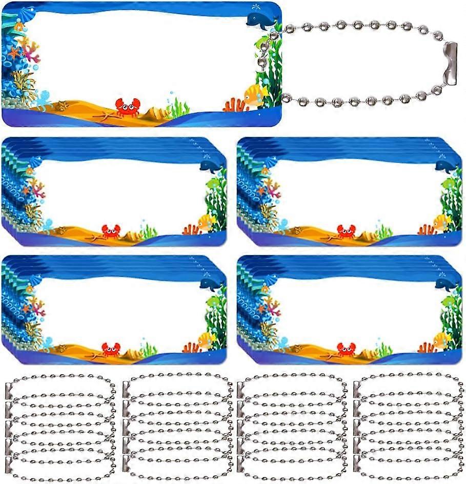 20pcs ID Bag Tags PVC Luggage Tags for Suitcase Write-On Name Tags for Backpack Travel Luggage Tag with Iron Loop Chains Plastic Rectangle Tag Ornamen