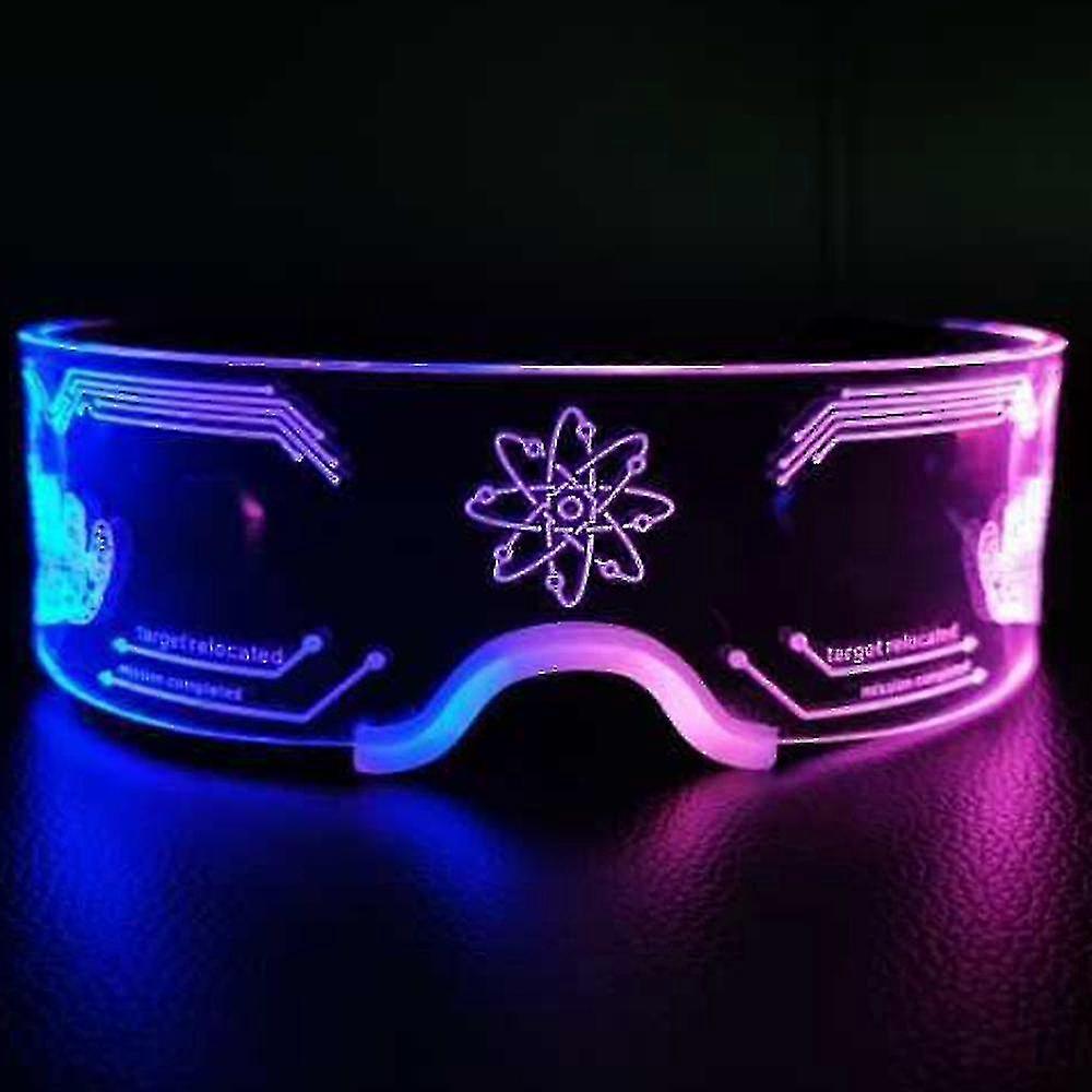 Led Glasses Light Up Glasses Led Visor Glasses, Luminous Glasses For Halloween Party Bar